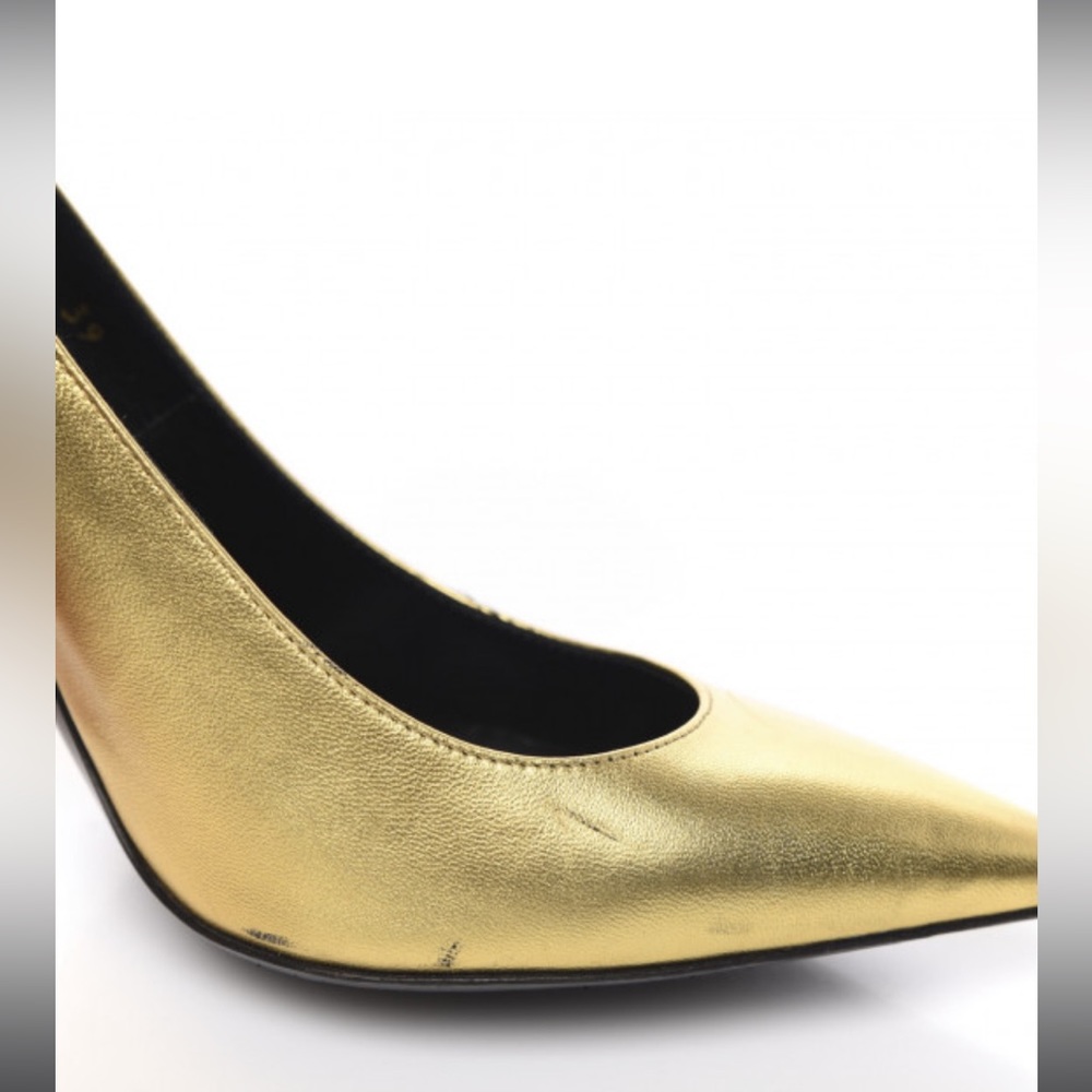 SAINT LAURENT
Calfskin Opyum 100 Pumps 39 Gold - Picture 4 of 11